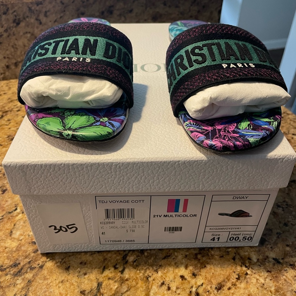 Dior Multicolor Floral Sandals